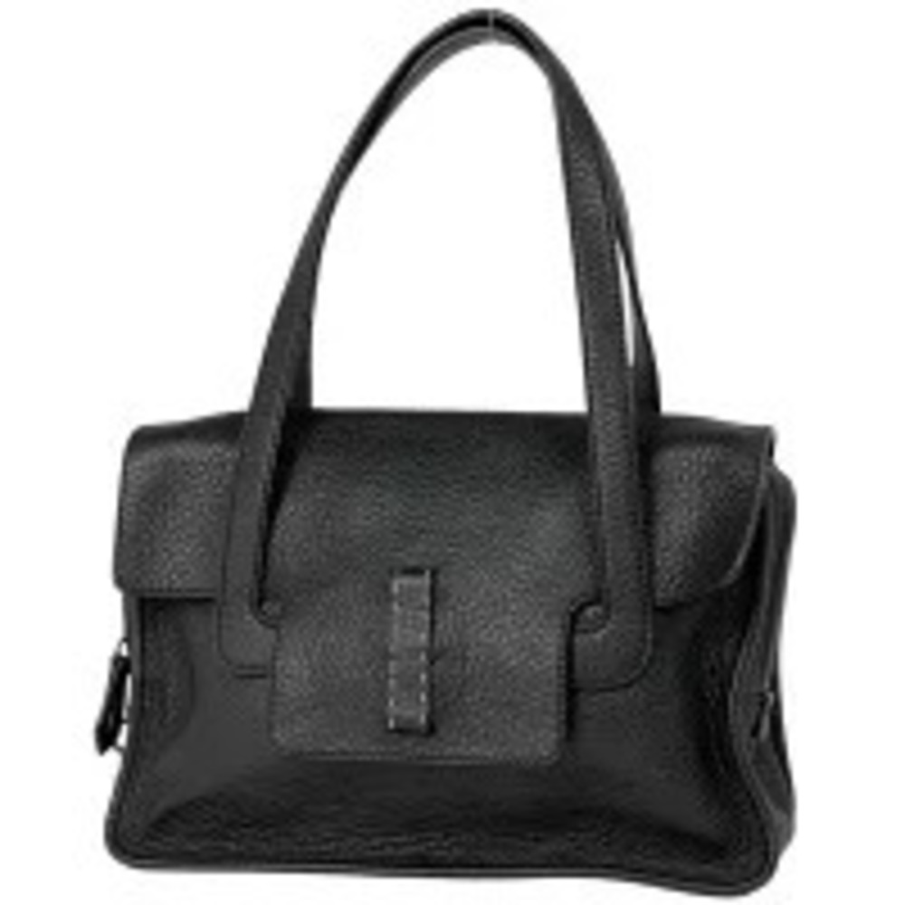 Prada Plate 2way Shoulder Bag Leather Nero Black